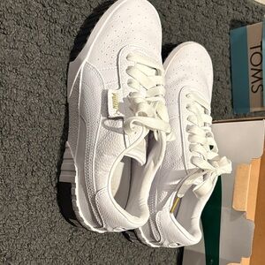 Puma Women's White and Black Sneakers